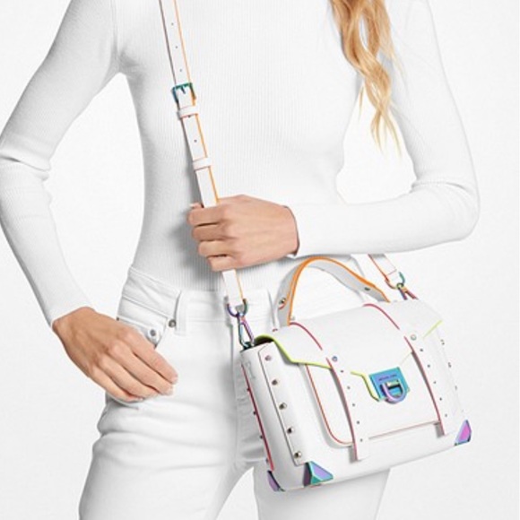 MICHAEL KORS
Manhattan Medium Contrast-Trim Leather Satchel
35H1TNCS8L
Optic Wht - Picture 3 of 16